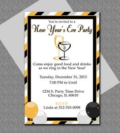 new year invitation template