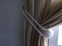 Grey Heart Wall Hanging Ornament Tieback Rope for Kids Bedroom Decoration