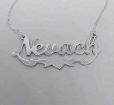 NEVAEH Name Poster featuring photos of actual sign letters