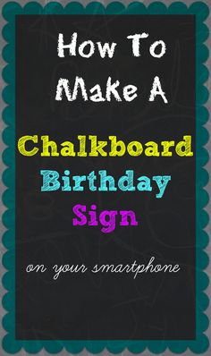 free download birthday chalkboard