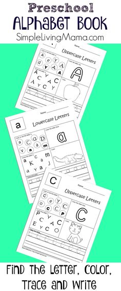 Alphabet Notebook For Preschool And Kindergarten