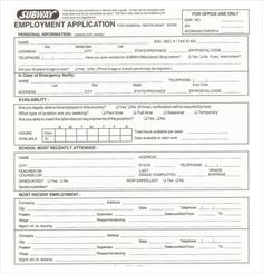 Candid image throughout printable job applications for subway Delicate image regarding printable job applications for subway