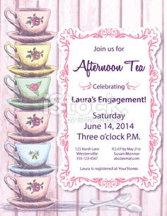 tea party invitations free template