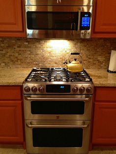 Ge 6 7 Cu Ft Double Oven Gas Range With Self Cleaning Convection Double Ovens And 36 Inch Cooktops Oven