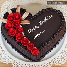 create rose birthday cake image with name editor for your friends