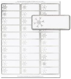 Free Avery Template For Microsoft Word Address Label 5160 8160 Silver Snowflakes Address Labels