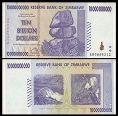 Zimbawe Ticket New of 500 Million Dollars Pick60 Hyper Inflation 2008