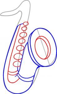 draw a saxophone