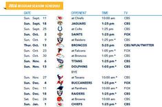 the 2016 nfl regular season schedules have been released which