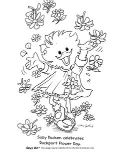 Suzys Zoo Coloring Pages Suzy And Flowers