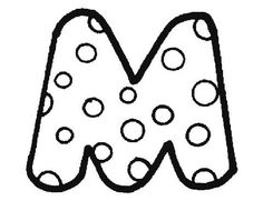 Alphabet Dot Coloring Pages M