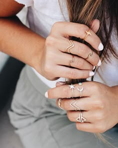 Ride the waves all summer long with our new simple, yet dainty, "Lil' Wave Ring". Available in a Rose Gold finish,... Jewelry Necklaces, Unique Rings, Silver Rings