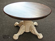 The Claw Foot Table Rehab 30 Best Images Painted Furniture Victoria S Vintage Designs Oak Claw Foot Round Dining Table