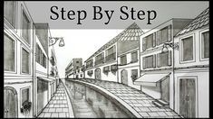 How To Draw In One Point Perspective Venice Scene Step By Step