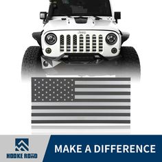 Hooke Road Jeep Wrangler Tail Lamp Covers Rear Light Guards US American Flag for Jeep Wrangler TJ 1997-2006