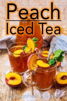 A light and refreshing homemade peach iced tea to cool you during those warm summer months. Easy to make and one that will rival any Lipton or Starbucks version. Sweetened with honey so it's sugar free and it's easy to add alcohol to make a lovely summer cocktail. #icedtea #coldbrew #drink #icedtearecipe