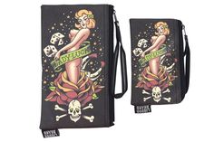 Liquorbrand Horror Comic Wallet Clutch Horror Themed Pinup Rockabilly