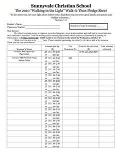 Walk A Thon Fundraiser Pledge Form Templates Tops Tips Pinterest Fundraising Hit A Thon Fundraiser Template