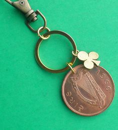 30TH BIRTHDAY GIFT POLISHED 1989 LARGE FIVE PENCE COIN KEYRING HANDBAG CHARM