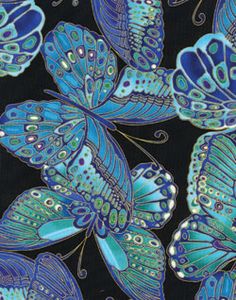 94 Best Fabric With Black Images On Pinterest In 2018 Quilting Timeless Treasures Shimmer Large Erflies Turquoise Fabric Blue Erfly