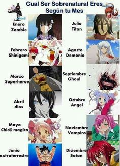 17 Ideas De Según Tu Mes Que Obtienes Horóscopo Anime Signos Del Zodiaco Zodiaco Divertido