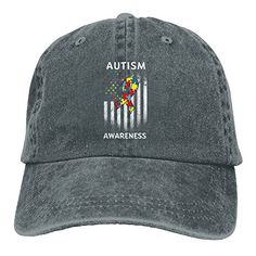 Disease Awareness Embroidered Cap Heart Autism Ribbon Snapback
