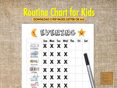 23 best printable kid s routine charts printable family chore chart
