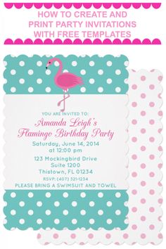 how to make party invitations with free templates from printablepartydecorcom