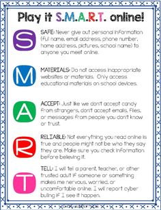 Digital Citizenship Posters - Tips to stay safe online - Internet Safety for Kids Play, Organisation, Elementary Computer Lab, Teaching Technology