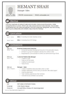 mba fresher resume samples