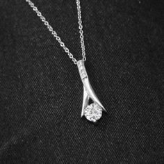 Ringjewels 0.25 Ct Round Cut Clear Sim Diamond Halo Pendant with 18 Chain 14K Rose Gold Plated Sterling