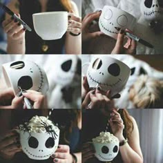 totally making these nightmare before christmas mugs for halloween halloween party ideashalloween craftschristmas