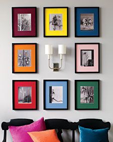 51 Best Picture Framing Ideas Images On Pinterest Moldura Decorar Neat Idea Frame Black And White Photos With Colored Mats You