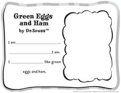 Free Dr Seuss Green Eggs And Ham Classroom Activity