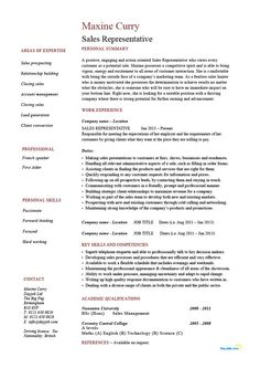 sales representative resume example cv template assistant no experience job description