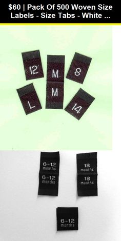 size S Small BLACK-Qty 100 clothing woven labels tags tab