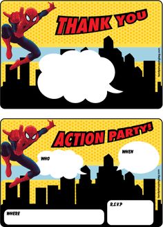 spiderman party invitations free printable