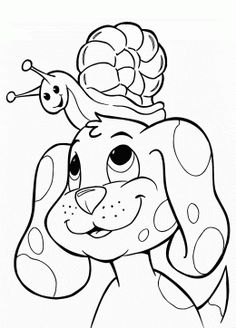 Puppy And Snail Coloring Page For Kids Animal Pages Printables Free