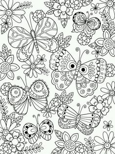 Spring Adult Coloring Page Felicity French