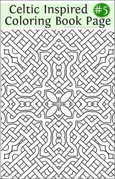 Printable Fancy Celtic Inspired Coloring Book Page