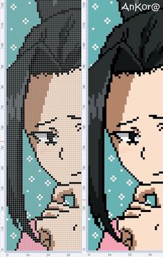 Pin by Cody Yackobovitz on MHA | Anime pixel art, Pixel art grid, Pixel art