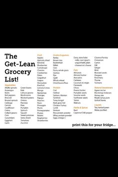 lists of groceries