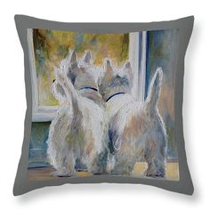 Russian Blue Spoiled Rotten Cat Throw Pillow 14x14