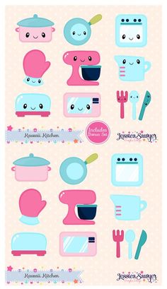 kawaii planner clipart printable planner stickers book clip art free planner clipart