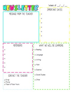 45 best preschool newsletter templates images newsletter ideas