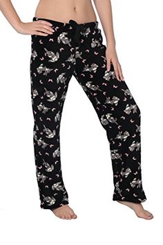 L Pink Dot print Fleece Lounge Pajama Pants sleep plush pajamas Super soft