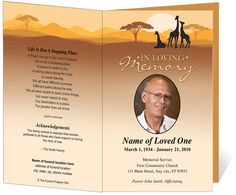 free editable funeral program template microsoft word