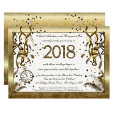 167 Best New Years Eve Wedding Invitations Images On Pinterest In Golden New Years Eve Wedding Invitations Invitation Card Design Cards Custom