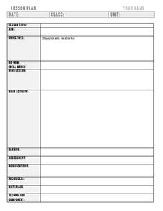 lesson plan template teaching ideas lesson plan templates