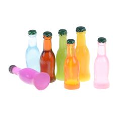 5pcs//set 1:12 Dollhouse Miniature Milk Carton Bottle Drink Cup Pretend Toys